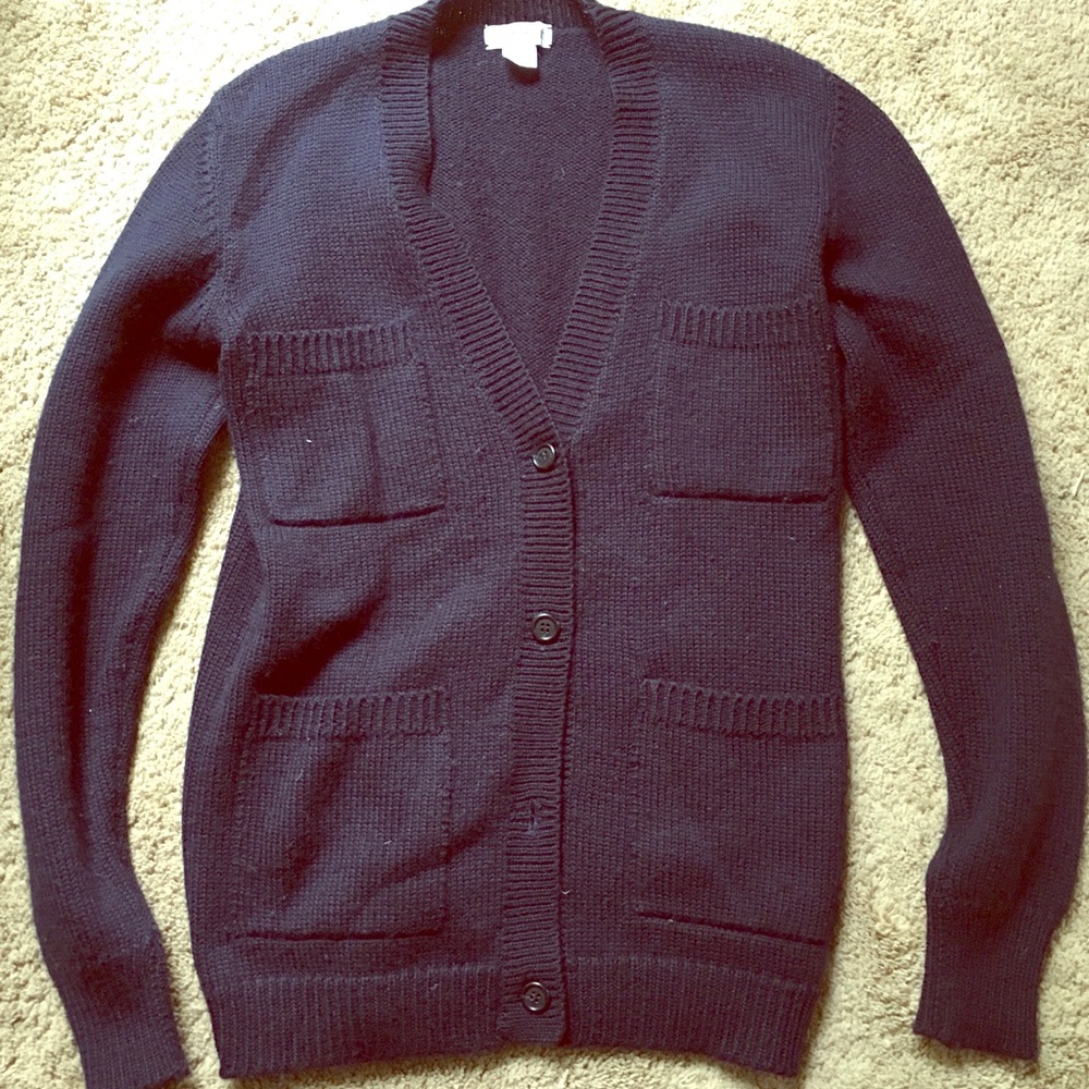 Navy vintage Calvin Klein wool cardigan